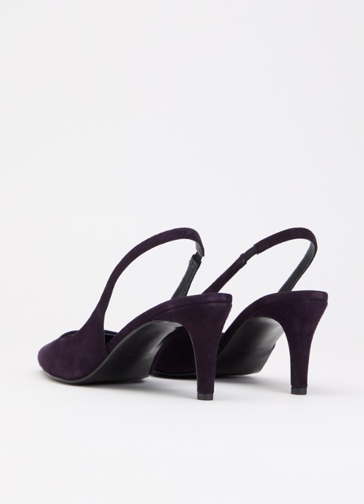 Jonak Diamantelle slingback van geitensuède - achterkant paars
