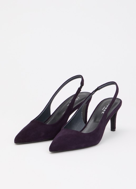 Jonak Diamantelle slingback van geitensuède - detail 2 paars