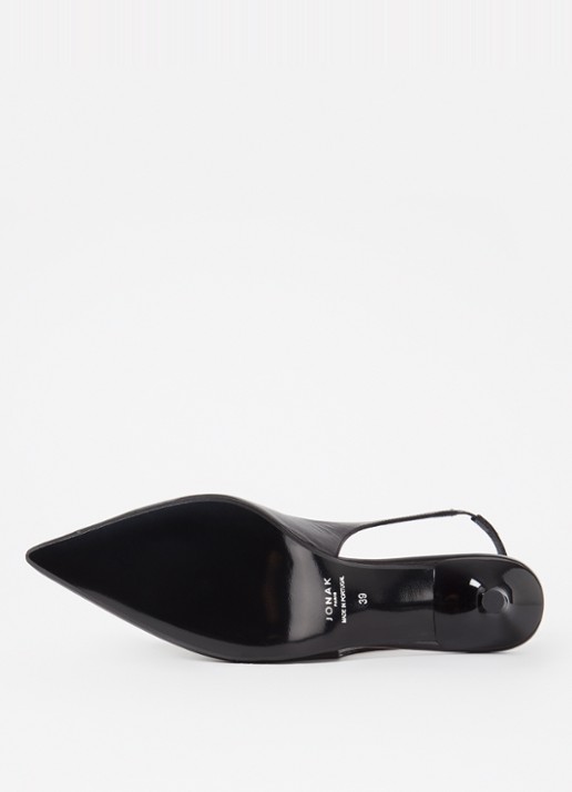 Jonak Diamantine slingback van geitenleer - detail 4 zwart