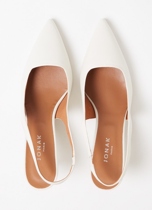 Jonak Diamantine slingback van geitenleer - detail 3 wit