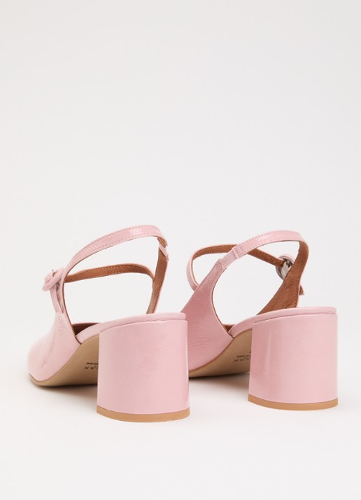 Jonak Dollar Mary Janes sandalette van leer  - achterkant 4 roze