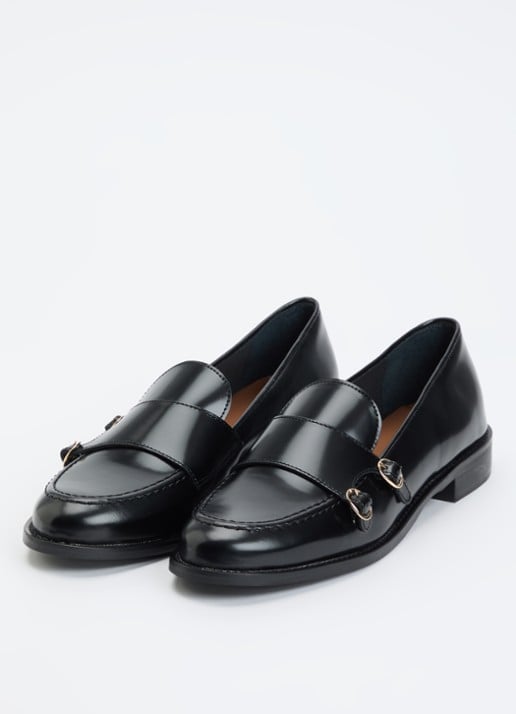 Jonak Drizza loafer van leer - detail 4 zwart