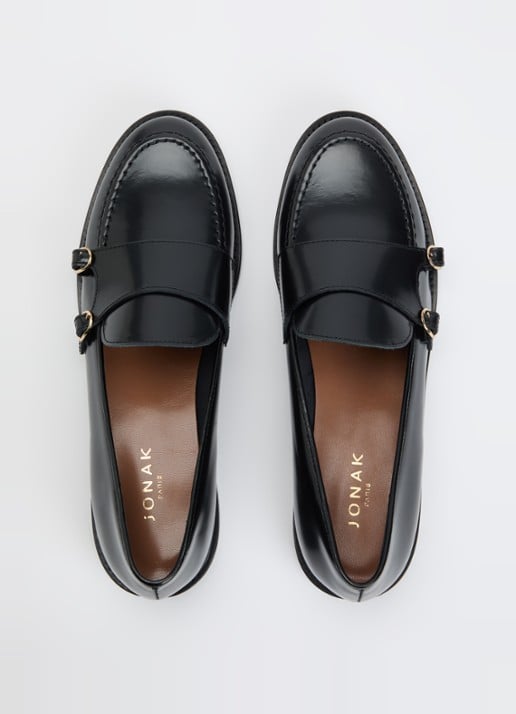 Jonak Drizza loafer van leer - detail 5 zwart