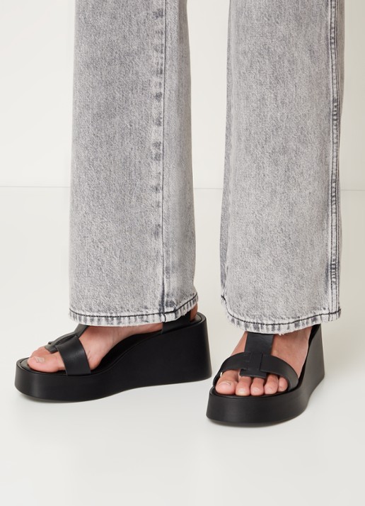 Jonak Estelle sandalette van kalfsleer - voorkant 3 zwart