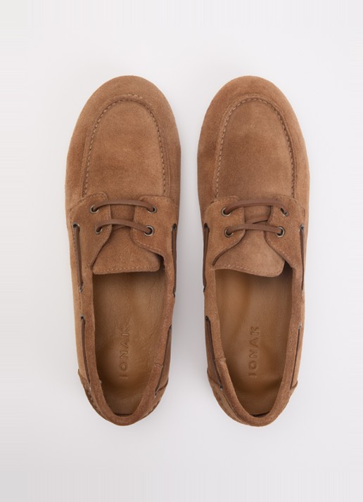 Jonak Lalie bootschoen van suède - detail 4 cognac