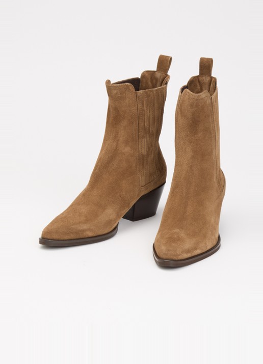 Jonak Lysandre chelsea boot van suède - detail 2 cognac
