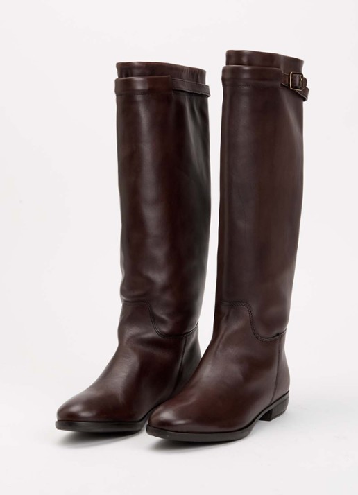 Jonak Melody laars van kalfsleer met gesp detail - detail 2 donkerbruin