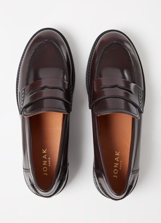 Jonak Mirna loafer van leer  - detail 5 aubergine