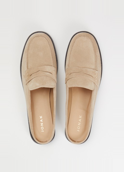 Jonak Nancy loafer van suède  - detail 2 beige