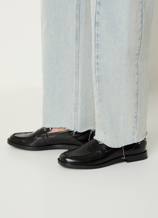 Jonak Naomie loafer van leer - voorkant 6 zwart