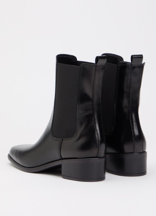 Jonak Nastasia chelsea boot van leer - achterkant 4 zwart
