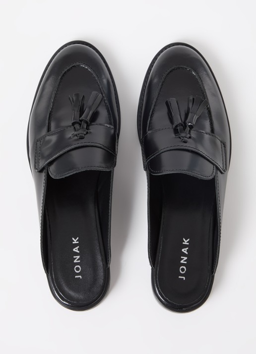 Jonak Nataly loafer van leer  - detail 2 zwart