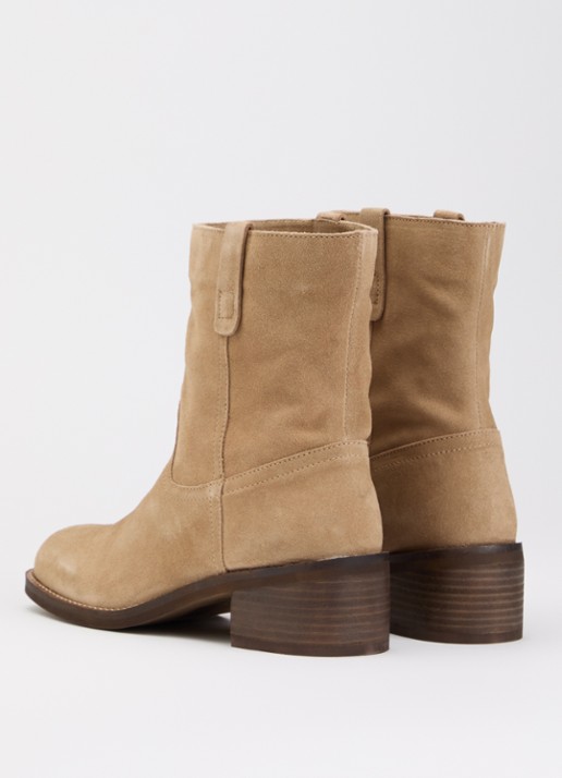 Jonak Pegasus enkellaarsje van suède - achterkant 4 beige