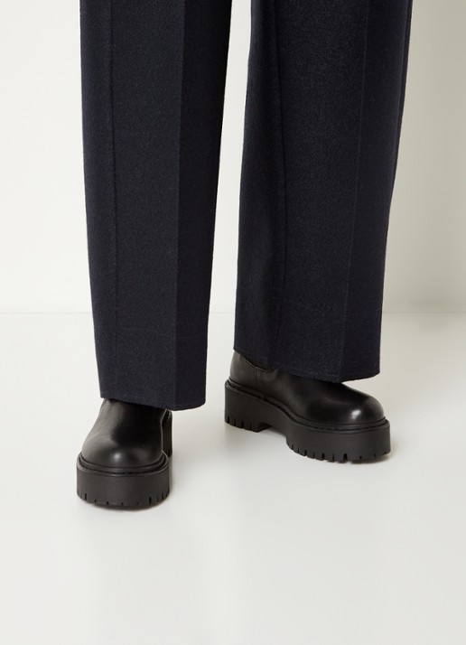 Jonak Ravie chelsea boot van leer - voorkant 6 zwart