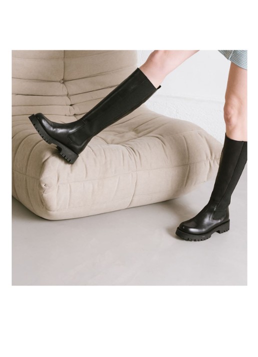 Jonak Rebel chelsea boot van leer - detail 3 zwart