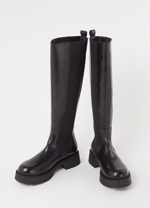 Jonak Rebel chelsea boot van leer - detail 4 zwart