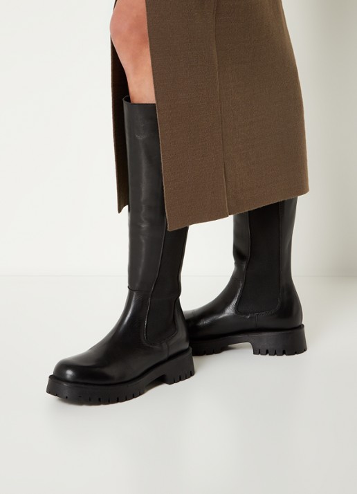 Jonak Rebel chelsea boot van leer - voorkant 2 zwart