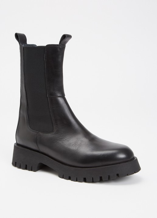Jonak Ridle chelsea boot van leer  - voorkant 2 zwart
