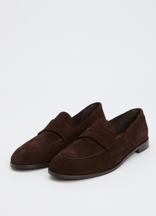 Jonak Thelma loafer van geitensuède - detail 2 donkerbruin