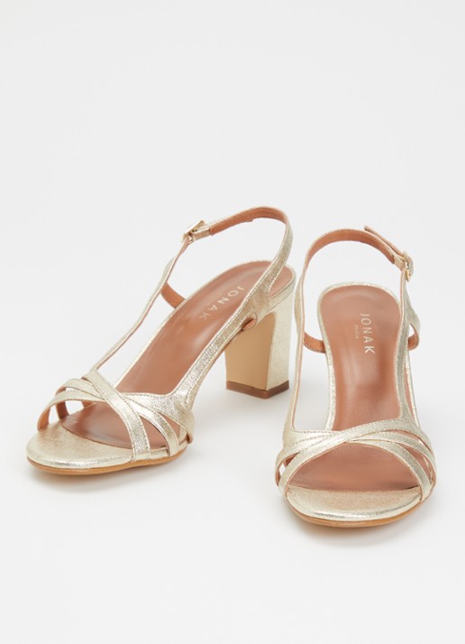 Jonak Vaiana sandalette met metallic finish - detail 4 goud
