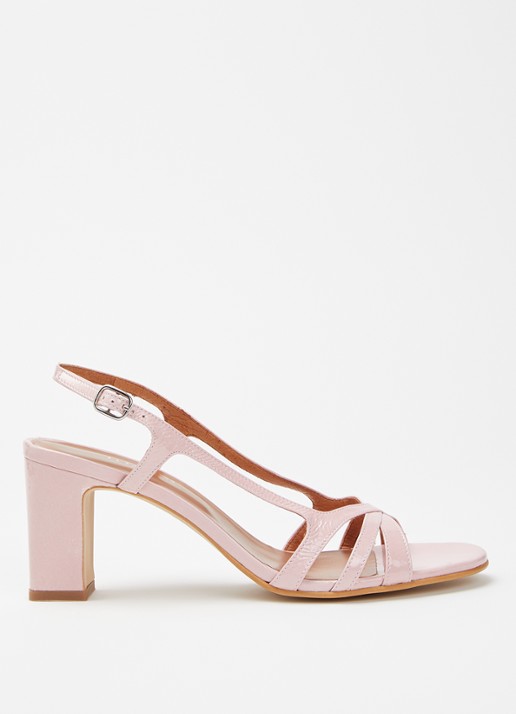 Jonak Vaiana sandalette van kalfsleer - voorkant 2 roze