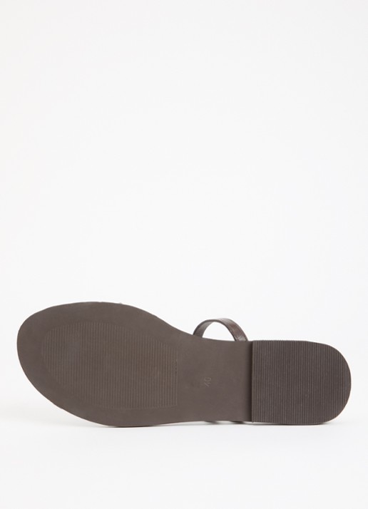 Jonak Wife slipper van kalfsleer - detail 5 donkerbruin