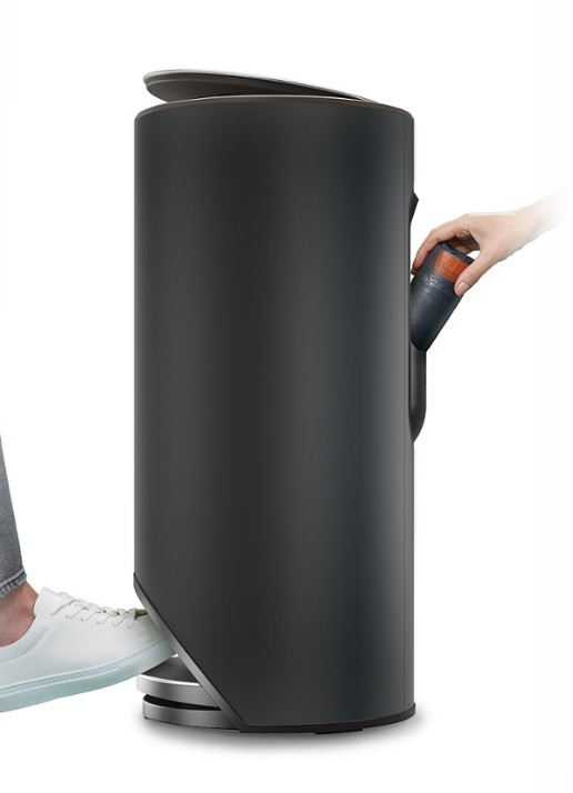 Joseph Joseph Arc prullenbak 30 liter - detail 7 zwart