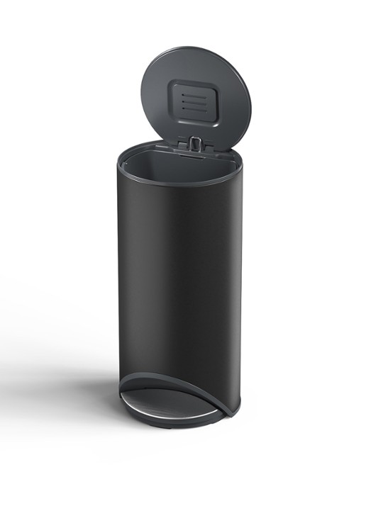 Joseph Joseph Arc prullenbak 30 liter - voorkant 3 zwart