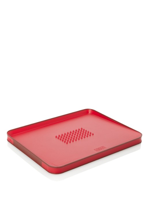 Joseph Joseph Cut & Carve snijplank 37,5 x 29,5 cm - voorkant 2 steenrood