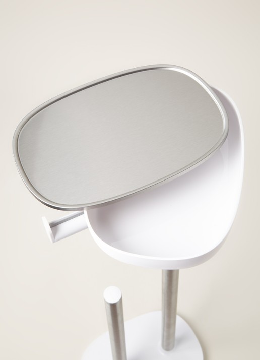Joseph Joseph EasyStore Butler Plus toiletrolhouder - detail zilver