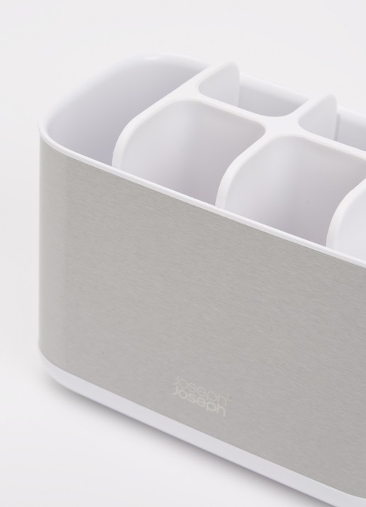Joseph Joseph EasyStore Large tandenborstelhouder  - voorkant 2 zilver