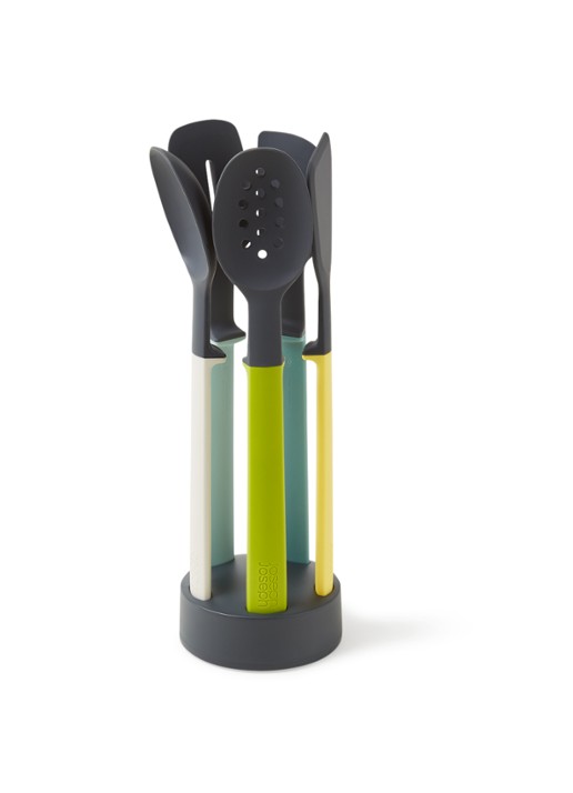 Joseph Joseph Elevate Carrousel houder met spatel set van 5 - voorkant donkergrijs