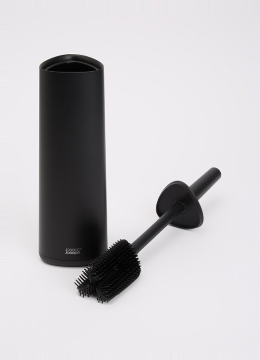 Joseph Joseph Flex 360 toiletborstel met houder - voorkant 2 zwart