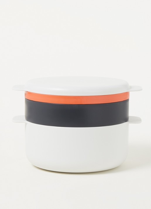 Joseph Joseph M-Cuisine kookset voor magnetron 4-delig - voorkant 2 lichtgrijs