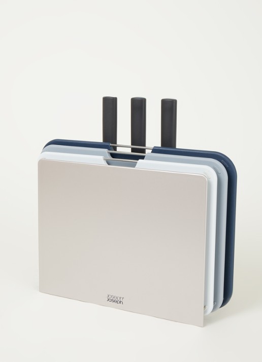 Joseph Joseph Nest snijplank- en messenset 6-delig  - voorkant 3 donkerblauw