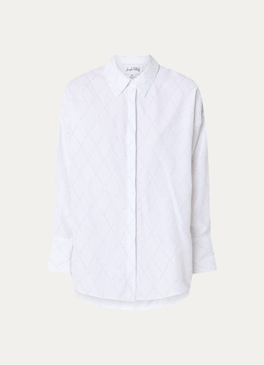 Joseph Ribkoff Blouse met strass - voorkant 3 wit