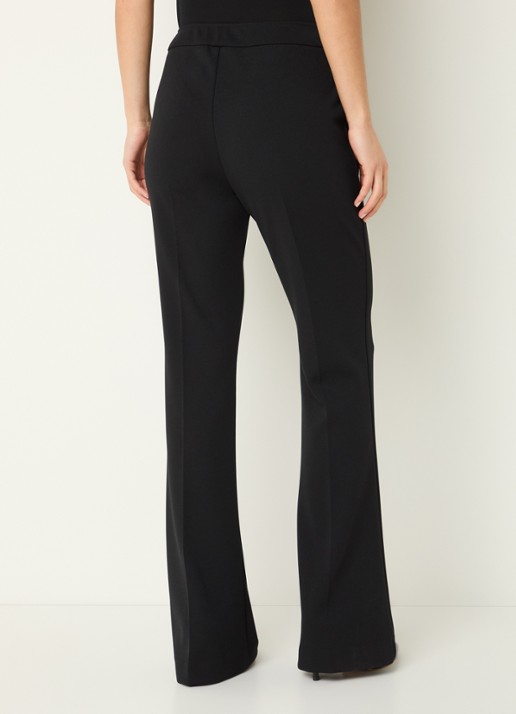 Joseph Ribkoff High waist flared fit broek met stretch - achterkant 3 zwart
