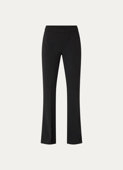Joseph Ribkoff High waist flared fit broek met stretch - voorkant zwart