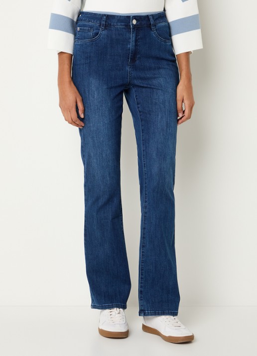 Joseph Ribkoff High waist flared jeans met medium wassing