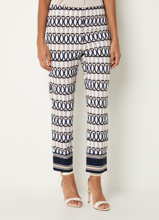 Joseph Ribkoff High waist slim fit pantalon met print