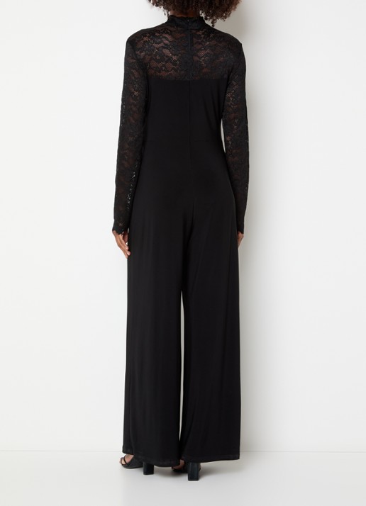 Joseph Ribkoff Jumpsuit met details van kant - achterkant 4 zwart