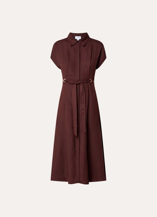 Joseph Ribkoff Midi blousejurk in linnenblend met strikceintuur