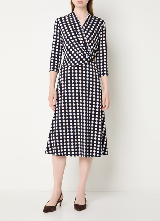 Joseph Ribkoff Midi jurk met print en kettingdetail