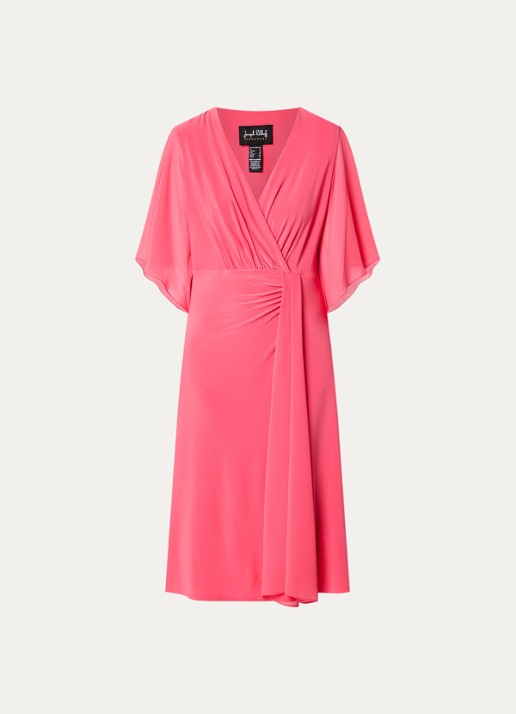 Joseph Ribkoff Midi jurk met V-hals en plooidetail