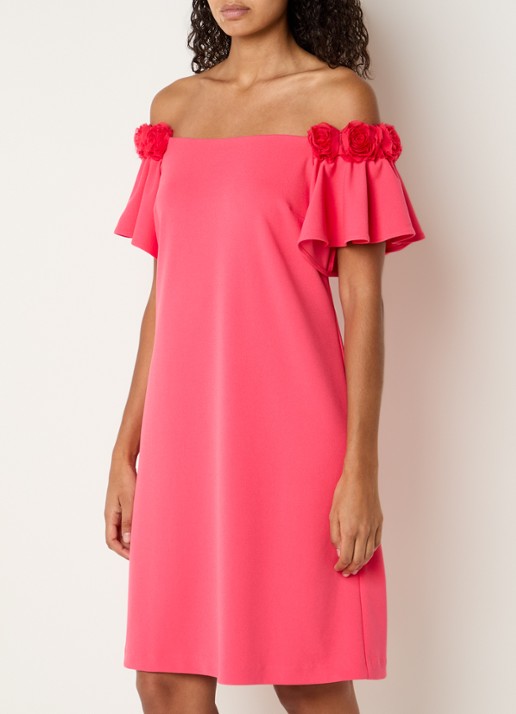 Joseph Ribkoff Off shoulder mini jurk met applicatie