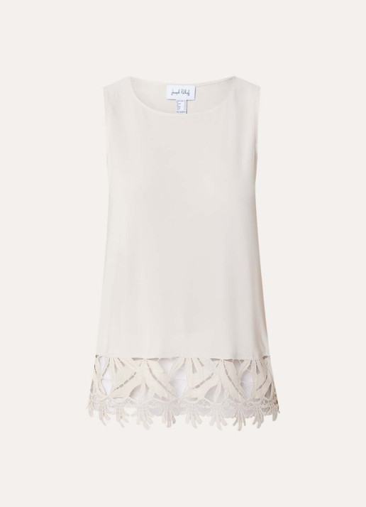 Joseph Ribkoff Tanktop met details van kant - voorkant 2 beige
