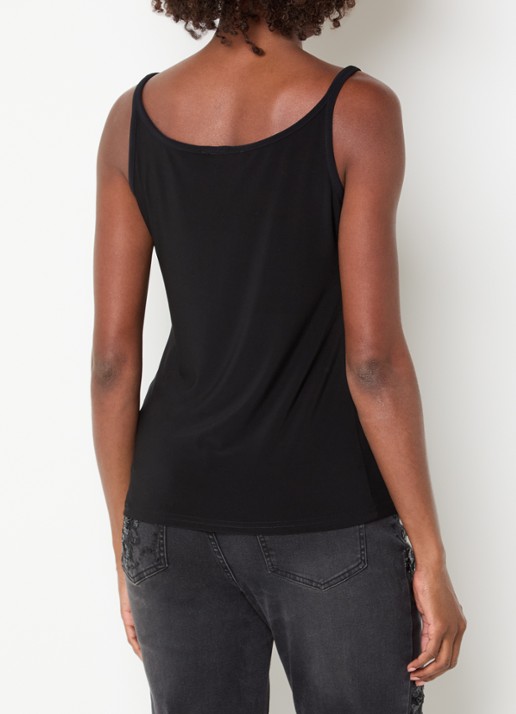 Joseph Ribkoff Tanktop met ronde hals - achterkant 3 zwart