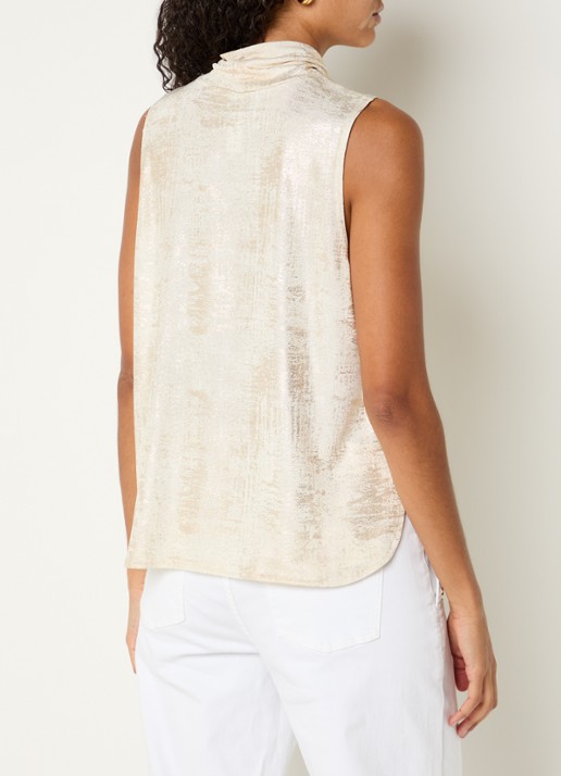 Joseph Ribkoff Top met lurex en plooidetail - achterkant 4 gebroken wit