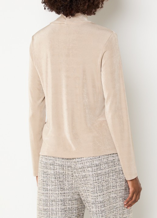 Joseph Ribkoff Top met overslag - achterkant beige