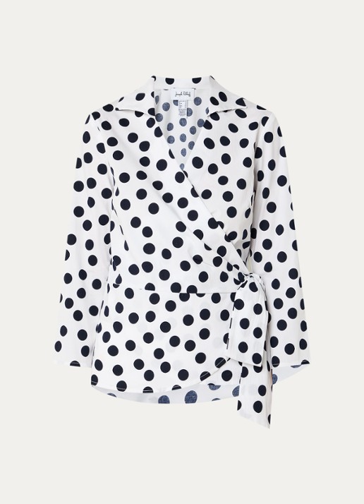 Joseph Ribkoff Tuniek met stippenprint - voorkant wit